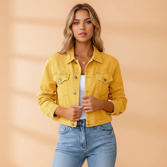 Venera Cropped Denim Jacket