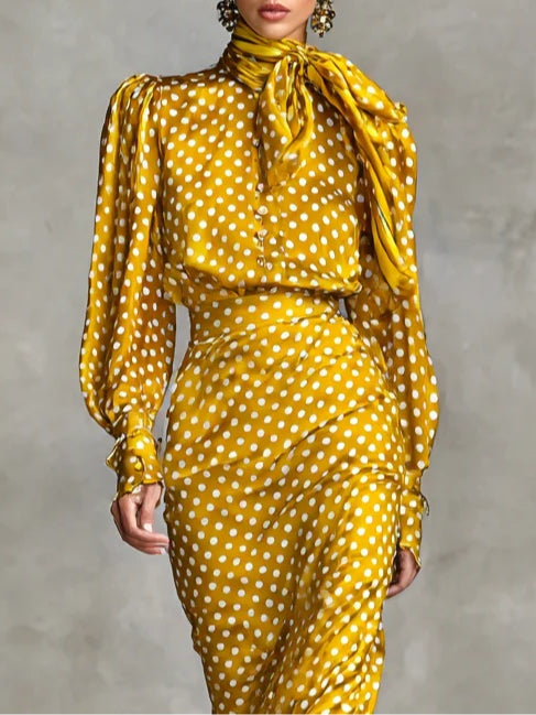 Lorenza Satin Two-Piece Set