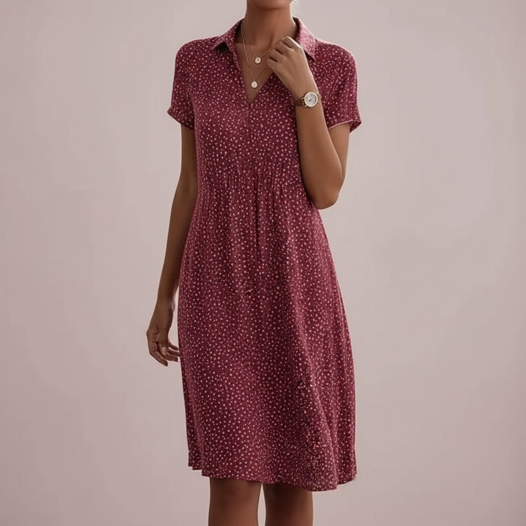 Lussina Dotted Midi Dress