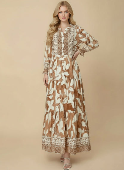 Mavella Lantern Sleeve Dress