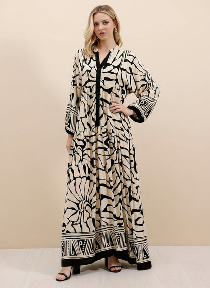 Mavella Lantern Sleeve Dress