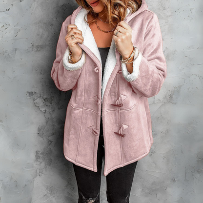 Theresa Toggle Button Sherpa Coat