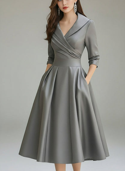 Ravena Satin Midi Dress