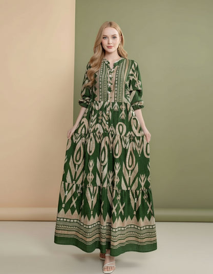 Mavella Lantern Sleeve Dress