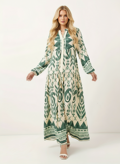 Mavella Lantern Sleeve Dress