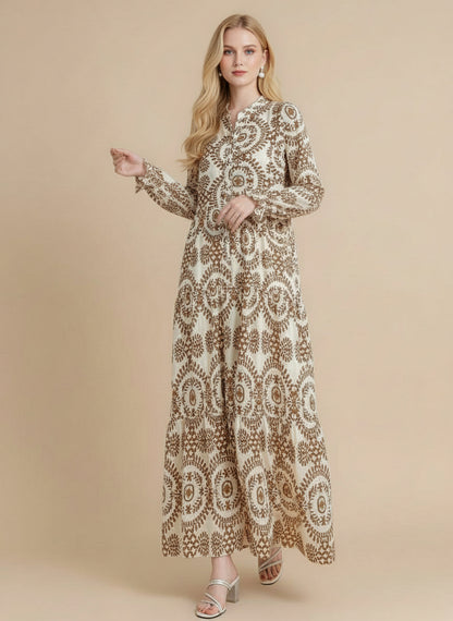 Mavella Lantern Sleeve Dress