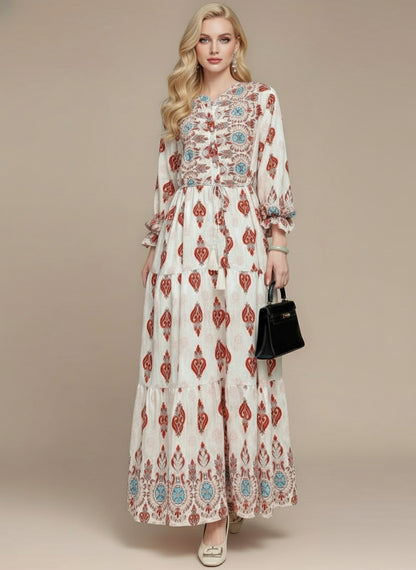 Mavella Lantern Sleeve Dress