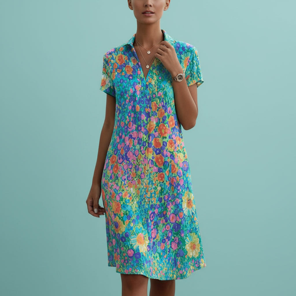 Lussina Dotted Midi Dress