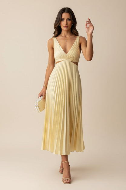 Vionelle Pleated Maxi Dress