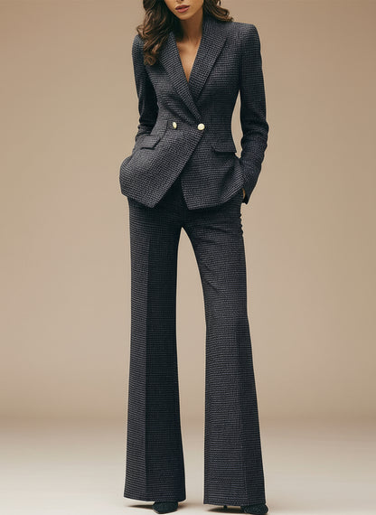 Olivetta Midnight Blue Textured Suit