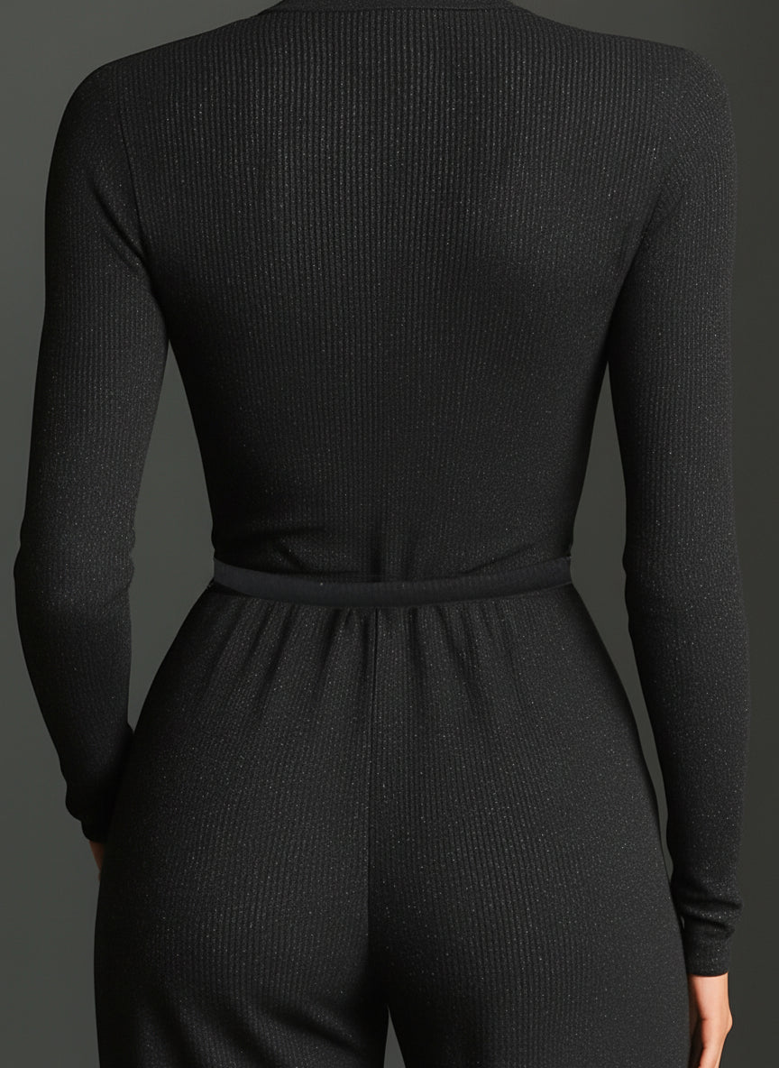 Isabella Elegant Knit Sparkling Jumpsuit