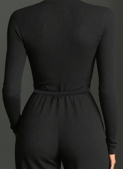 Isabella Elegant Knit Sparkling Jumpsuit