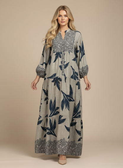 Mavella Lantern Sleeve Dress