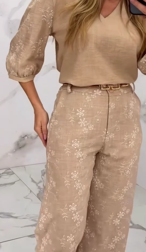 Lunara Texture Patchwork Suit