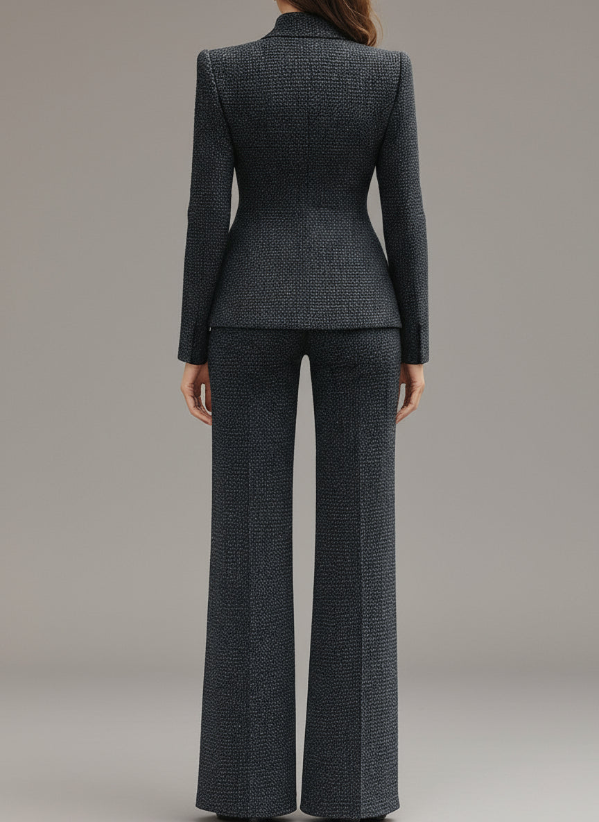Olivetta Midnight Blue Textured Suit