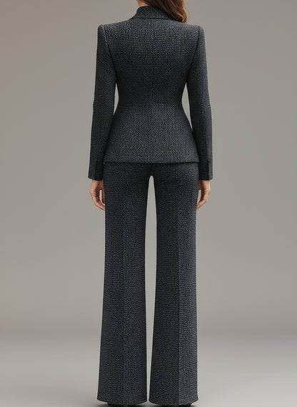 Olivetta Midnight Blue Textured Suit