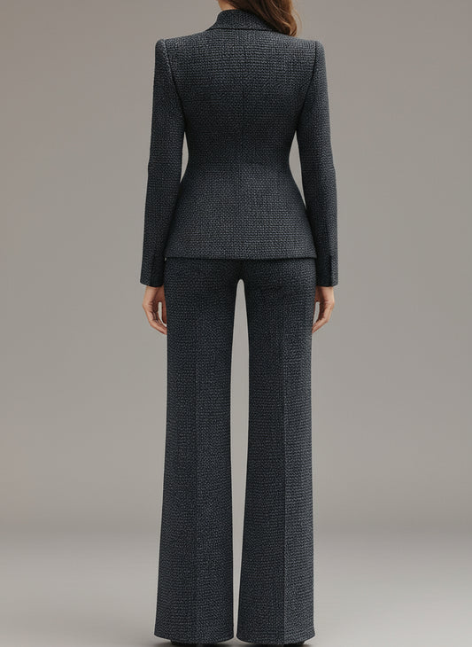 Olivetta Midnight Blue Textured Suit