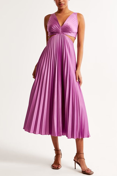 Vionelle Pleated Maxi Dress