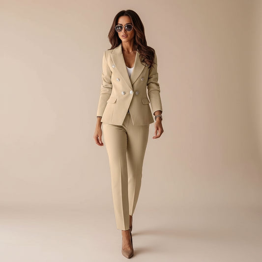 Clarena Double-Breasted Suit Set