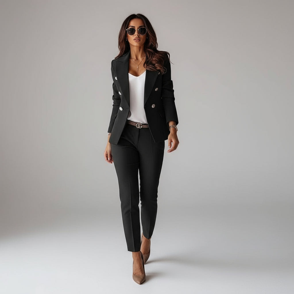 Clarena Double-Breasted Suit Set