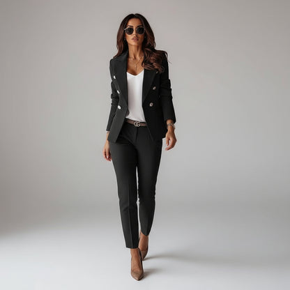 Clarena Double-Breasted Suit Set