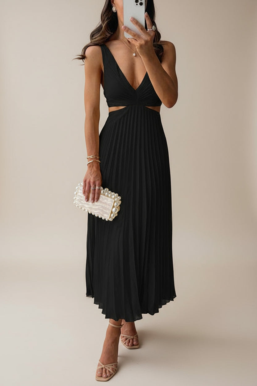 Vionelle Pleated Maxi Dress
