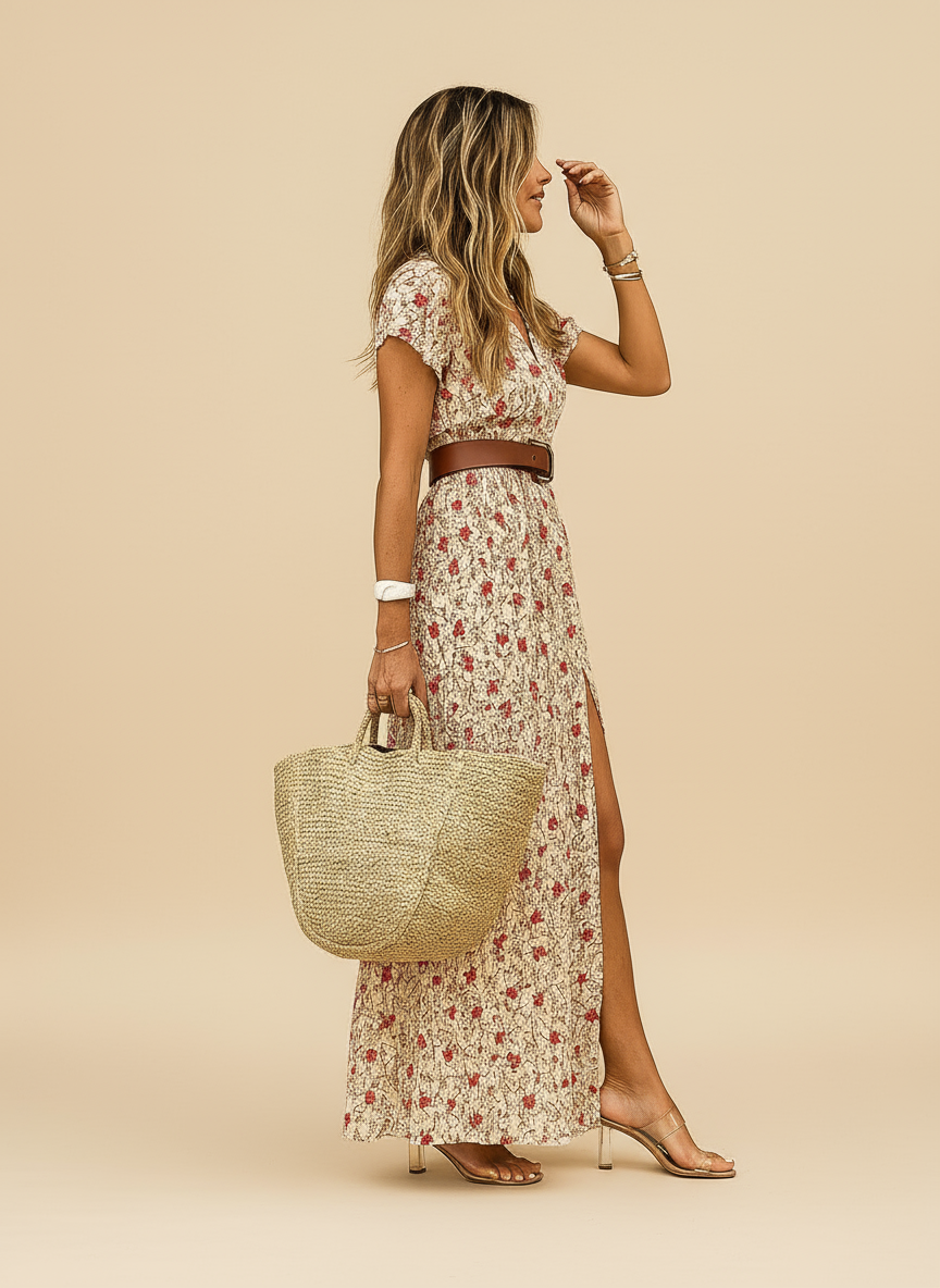 Elissia Paisley Belted Maxi Dress