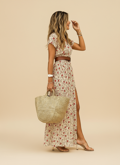 Elissia Paisley Belted Maxi Dress