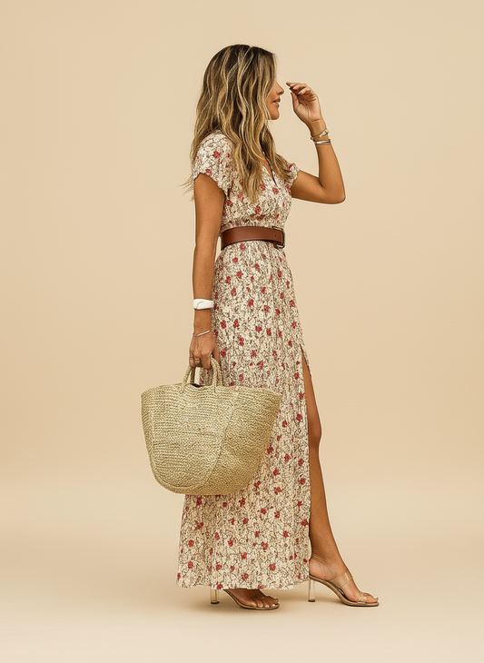 Elissia Paisley Belted Maxi Dress
