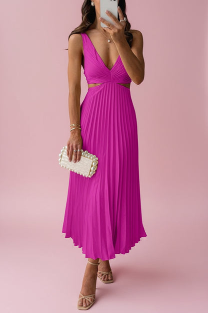 Vionelle Pleated Maxi Dress