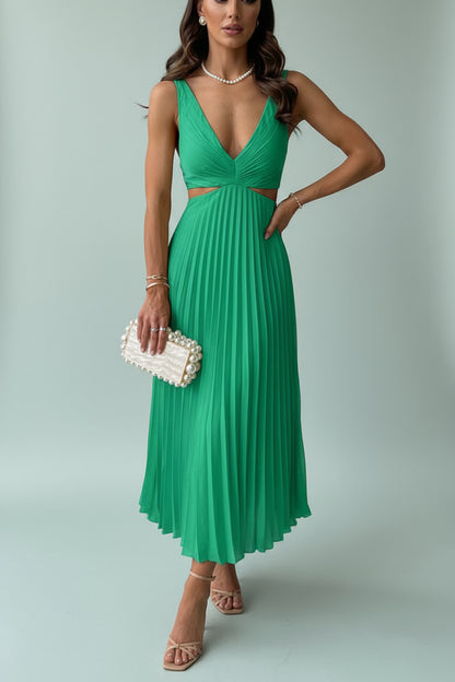 Vionelle Pleated Maxi Dress
