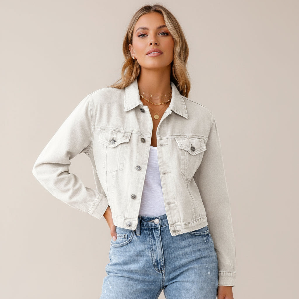 Venera Cropped Denim Jacket