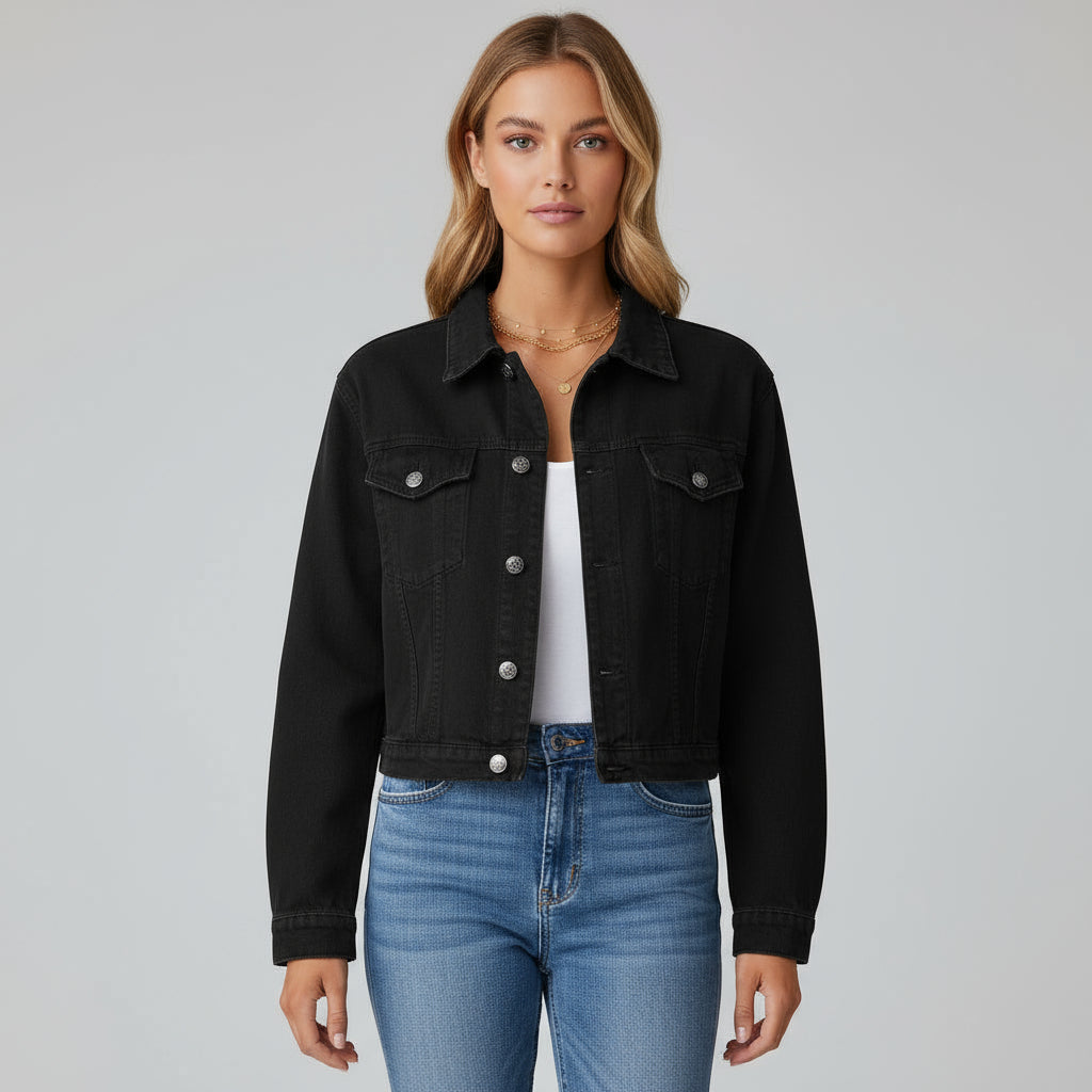 Venera Cropped Denim Jacket
