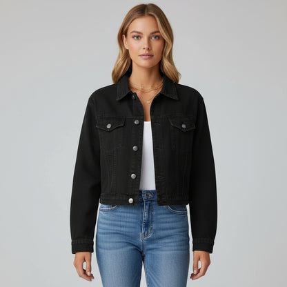 Venera Cropped Denim Jacket