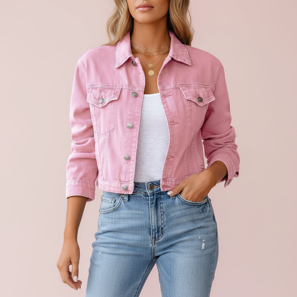 Venera Cropped Denim Jacket