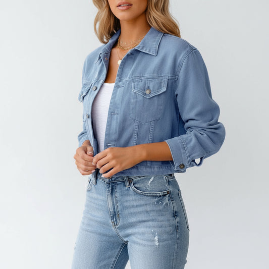 Venera Cropped Denim Jacket