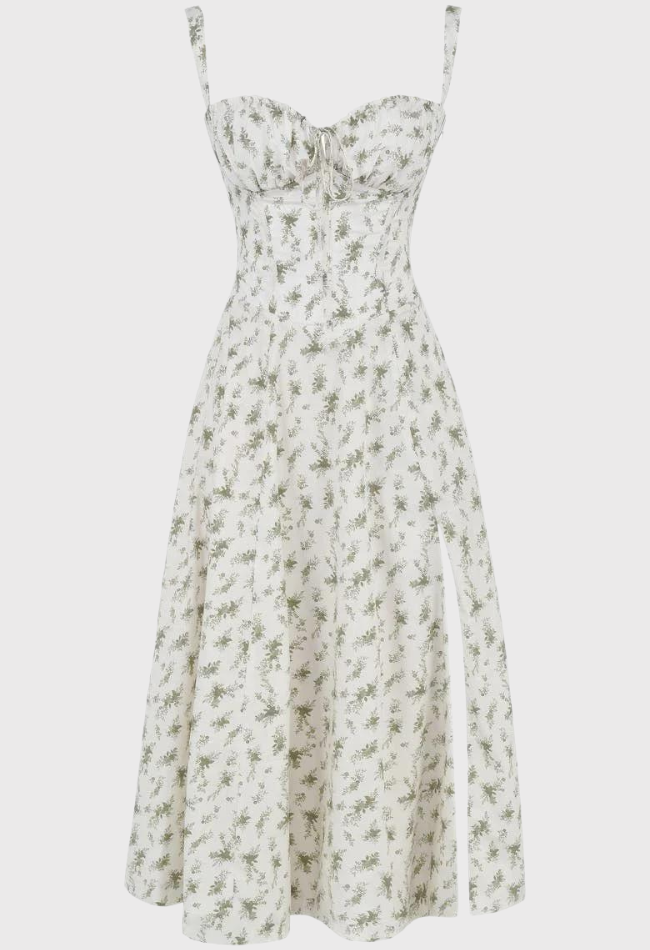 Floral dress on a white background
