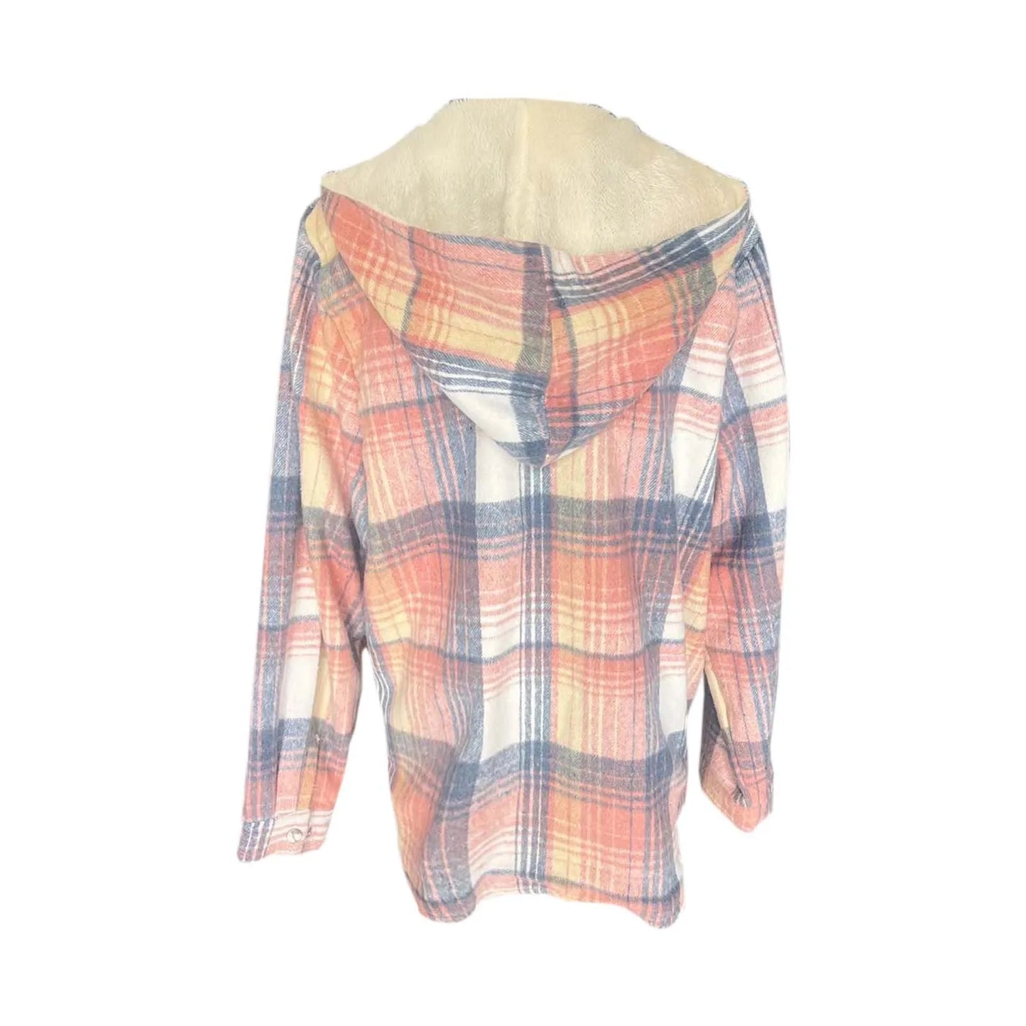 Plaid shirt with a hood on a white background