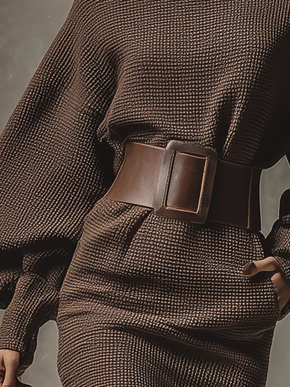 Auretta Dark Brown Mini Dress