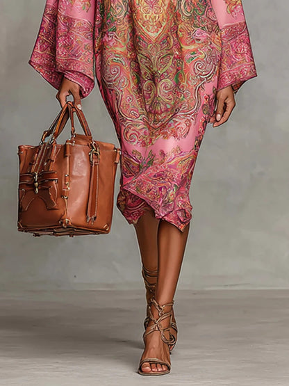 Bellarosa paisley midi dress
