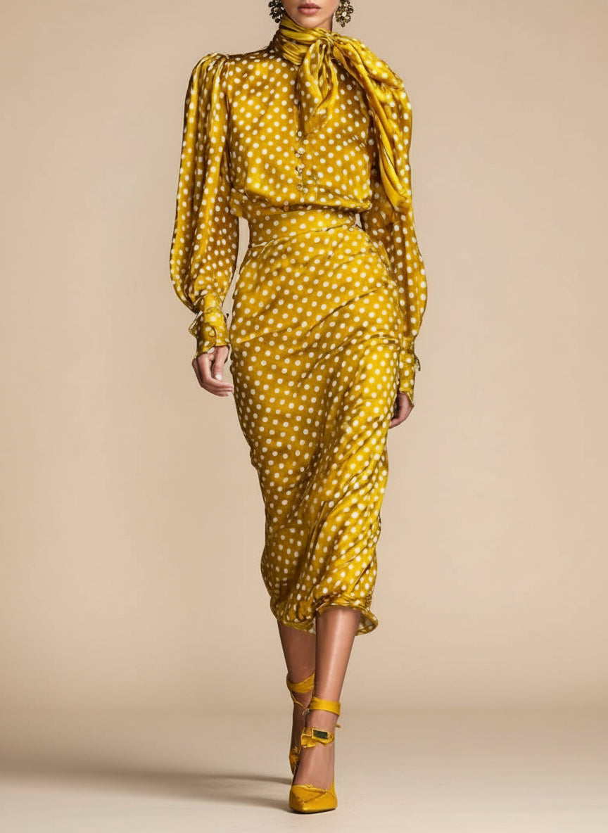 Lorenza Satin Two-Piece Set