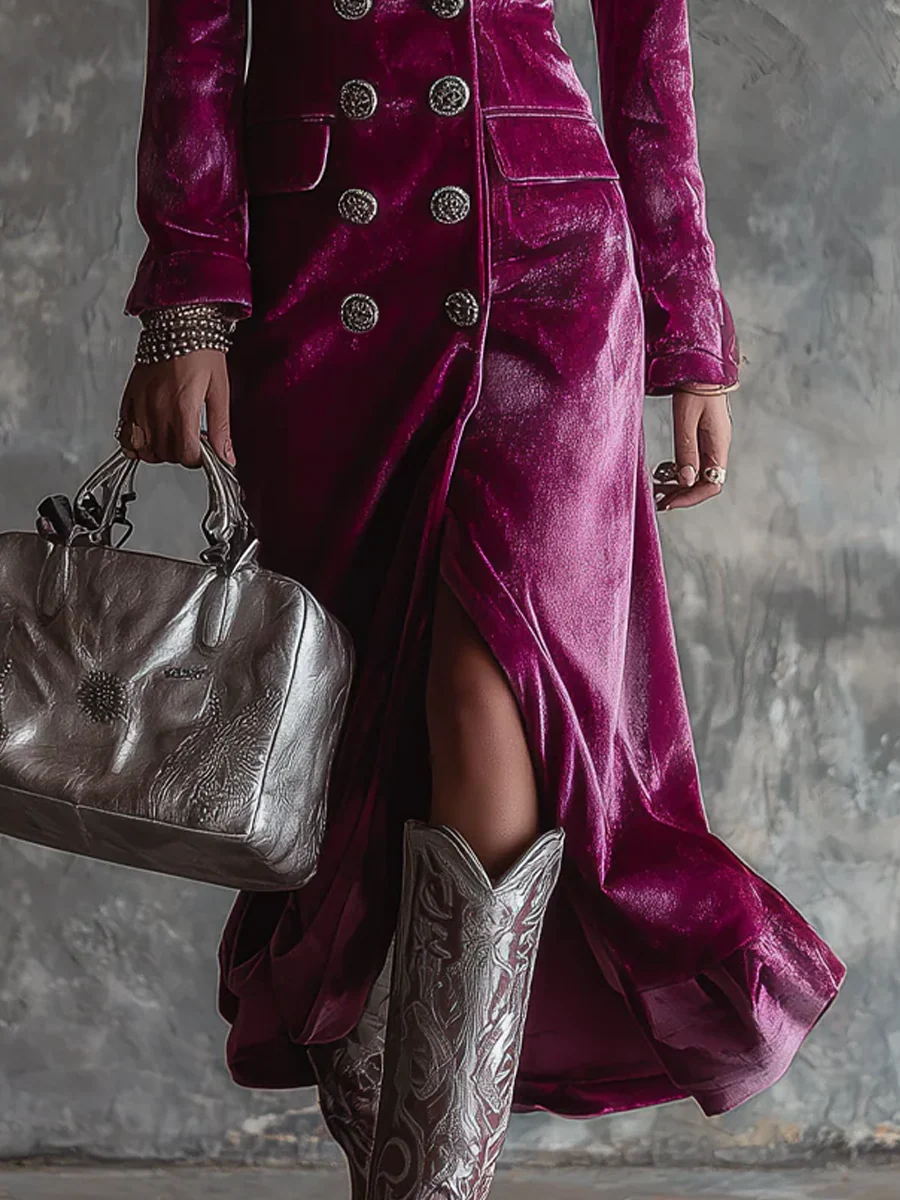 Amalia Velvet Long Blazer Dress