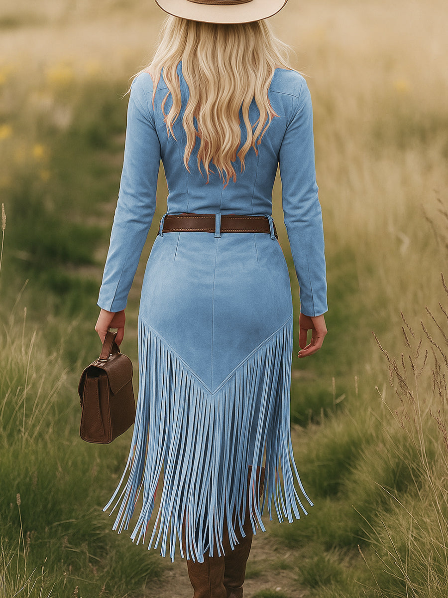 Estara Suede Midi Dress