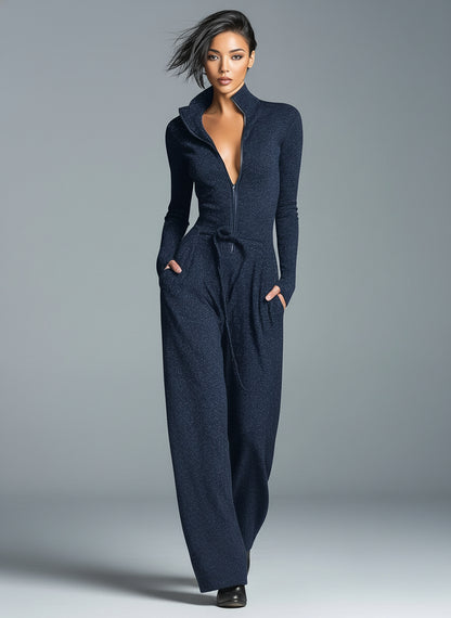 Isabella Elegant Knit Sparkling Jumpsuit