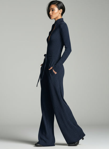 Isabella Elegant Knit Sparkling Jumpsuit